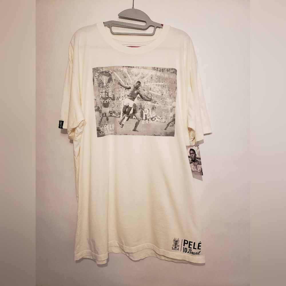 Roots of Fight Pele 1958 Photo T-Shirt Off-white XXL